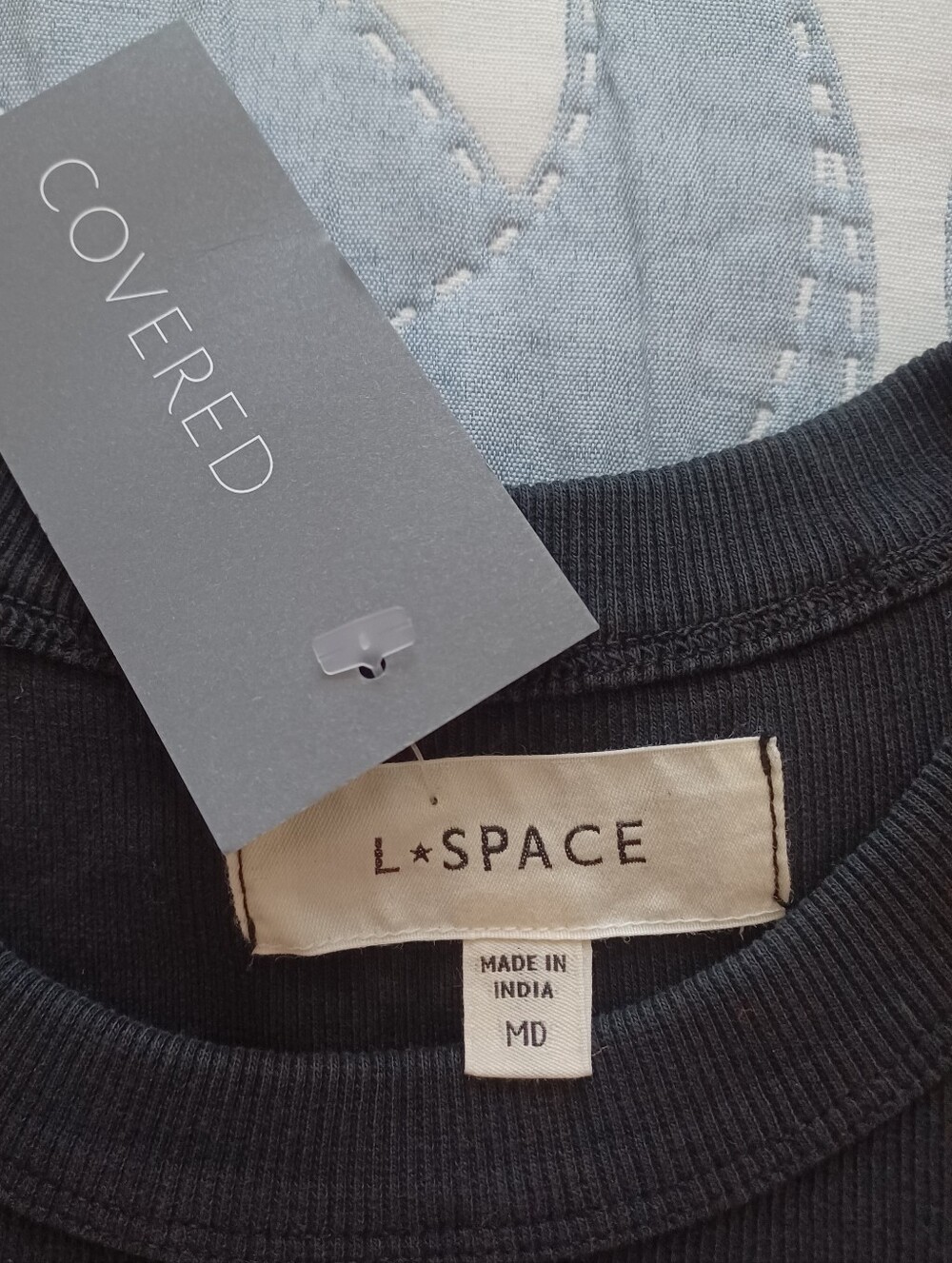 L*Space Julia Baby Tee Black M - Picture 9 of 10